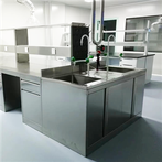 SUS304 Stainless Steel Lab Workbench With Shelves